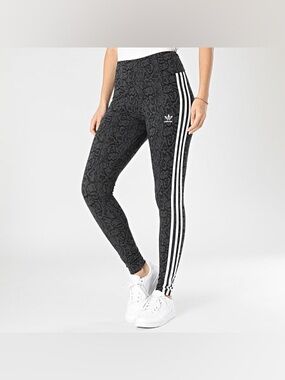 Adidas Originals [M] Women's Snake AOP Leggings JC5751 Grey Anthracite